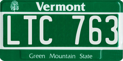 VT license plate LTC763