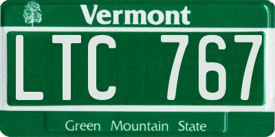 VT license plate LTC767