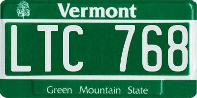 VT license plate LTC768
