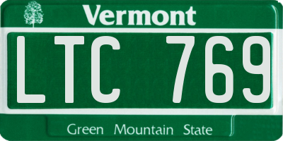 VT license plate LTC769