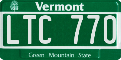 VT license plate LTC770