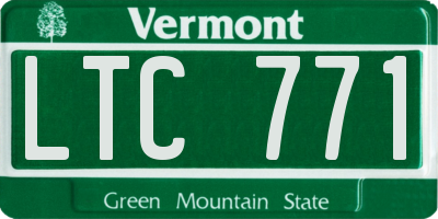 VT license plate LTC771