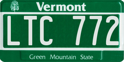 VT license plate LTC772
