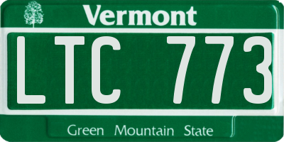 VT license plate LTC773