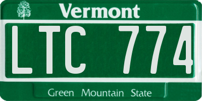 VT license plate LTC774