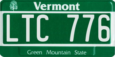 VT license plate LTC776