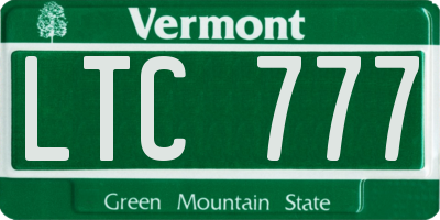 VT license plate LTC777