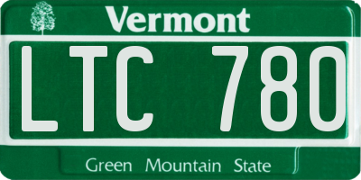 VT license plate LTC780
