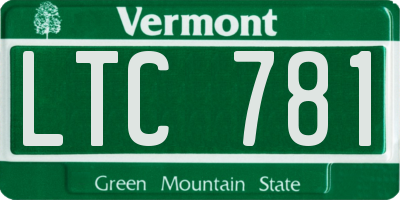 VT license plate LTC781