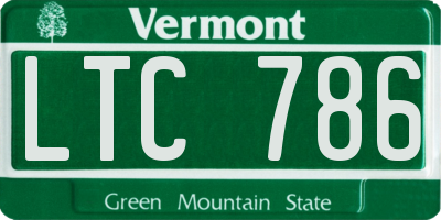 VT license plate LTC786