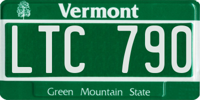 VT license plate LTC790