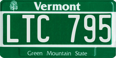 VT license plate LTC795