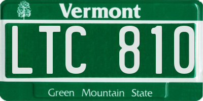 VT license plate LTC810