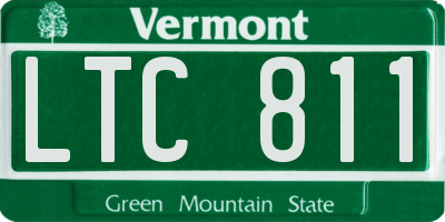 VT license plate LTC811