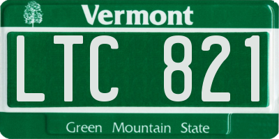 VT license plate LTC821