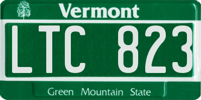 VT license plate LTC823