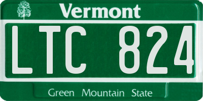 VT license plate LTC824