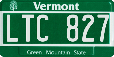 VT license plate LTC827