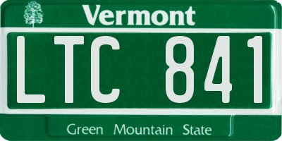 VT license plate LTC841