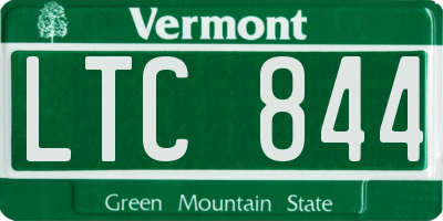 VT license plate LTC844