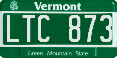 VT license plate LTC873