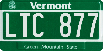 VT license plate LTC877