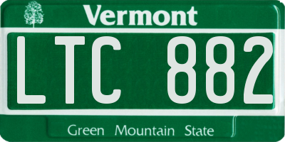 VT license plate LTC882