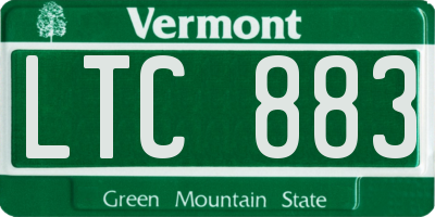 VT license plate LTC883