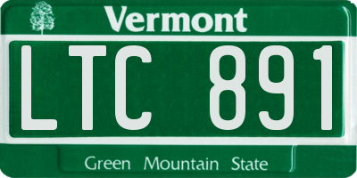 VT license plate LTC891