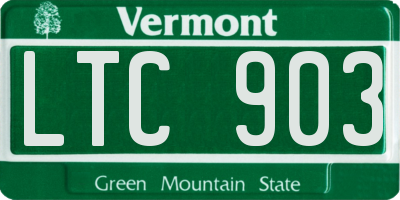 VT license plate LTC903