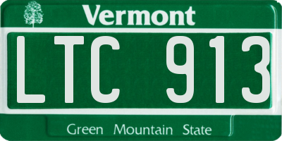 VT license plate LTC913
