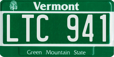 VT license plate LTC941
