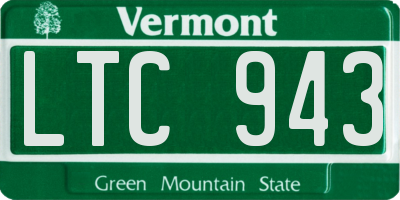 VT license plate LTC943
