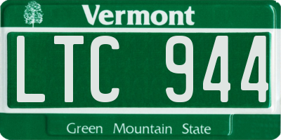 VT license plate LTC944