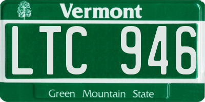 VT license plate LTC946