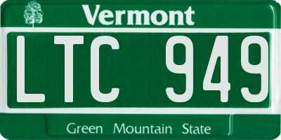 VT license plate LTC949