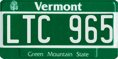 VT license plate LTC965