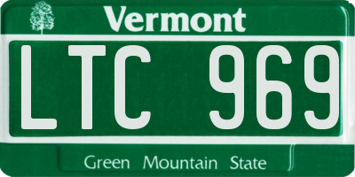 VT license plate LTC969