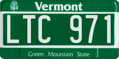 VT license plate LTC971
