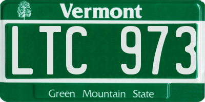 VT license plate LTC973