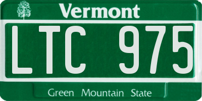 VT license plate LTC975