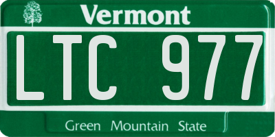VT license plate LTC977