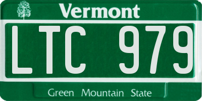 VT license plate LTC979