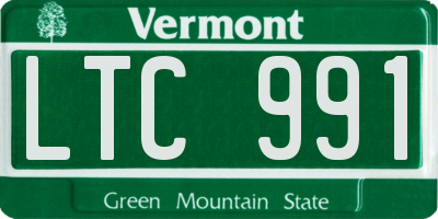 VT license plate LTC991