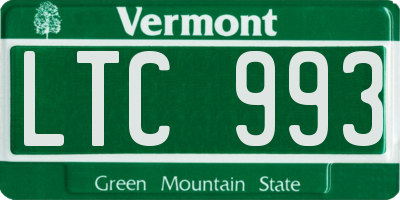 VT license plate LTC993