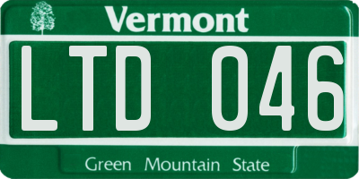 VT license plate LTD046
