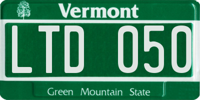 VT license plate LTD050