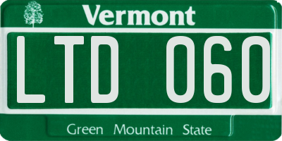 VT license plate LTD060