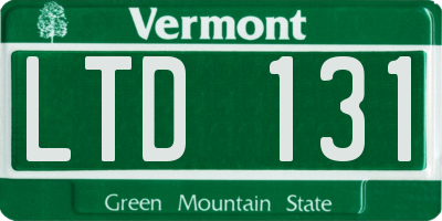 VT license plate LTD131