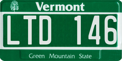VT license plate LTD146